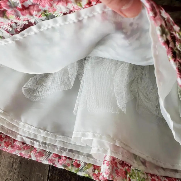 Blueberi Boulevard Formal White and Pink Floral Toddler Girl's Dress Size 18m - Picture 9 of 14